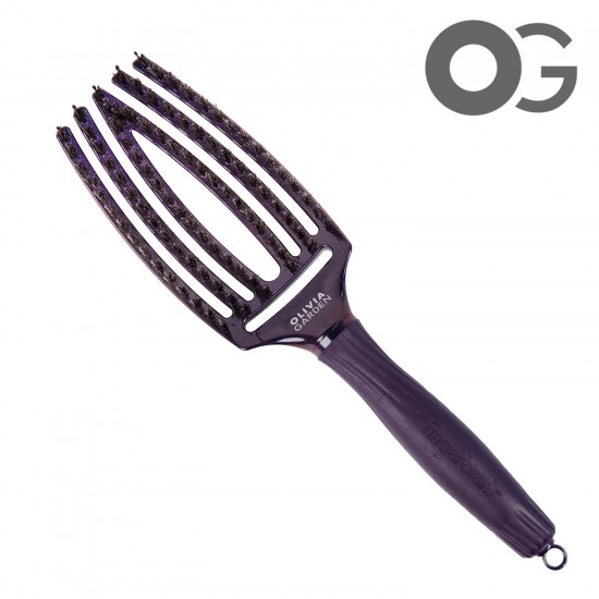 Olivia Garden Fingerbrush Care Iconic Violet Amethyst matu birste vidējā