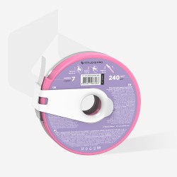 Staleks Pro Expert Bobbinail AT-240W balta vienreizlietojamā abrazīvā lente plastmasas futrālī 7m 240 griti Staleks Pro Expert Bobbinail AT-240W balta vienreizlietojamā abrazīvā lente plastmasas futrālī 7m 240 griti