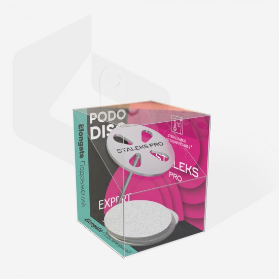 Staleks Pro Expert Pododisc PDLSET-25 pagarināts pedikīra disks 25mm ar vienreizlietojamo vīļu komplektu 180 griti 5gab