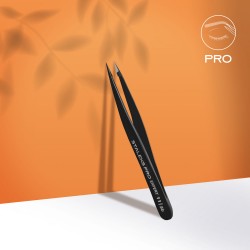 Staleks Pro Expert TE-11/5B uzacu pincete melna ar smailām malām Staleks Pro Expert TE-11/5B uzacu pincete melna ar smailām malām