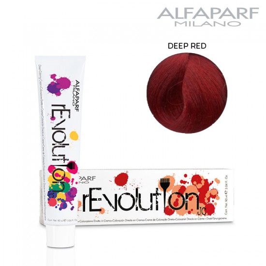 AlfaParf rEvolution Originals Deep Red tiešās iedarbības matu krāsa sarkanā 90ml