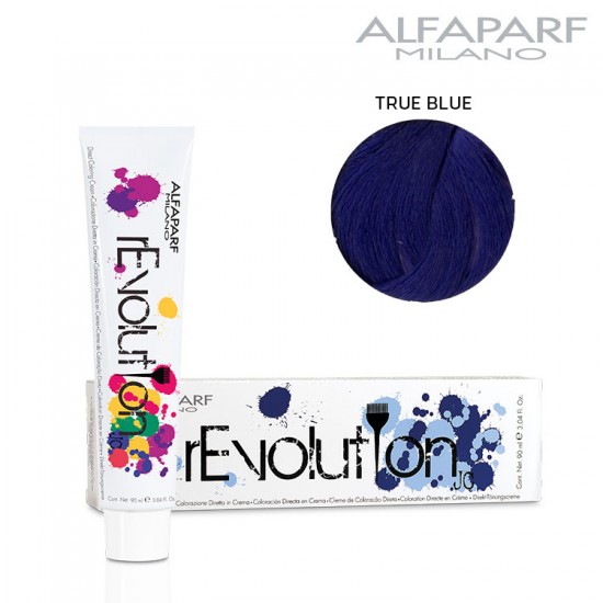 AlfaParf rEvolution Originals True Blue tiešās iedarbības matu krāsa zilā 90ml