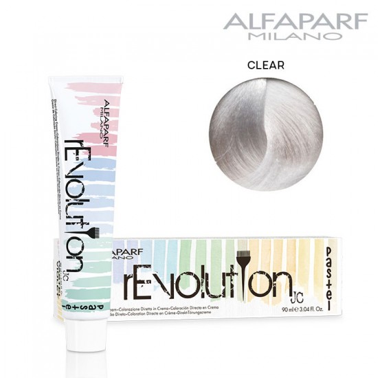 AlfaParf rEvolution Pastel Clear tiešās iedarbības matu krāsa caurspīdīgais tonis 90ml