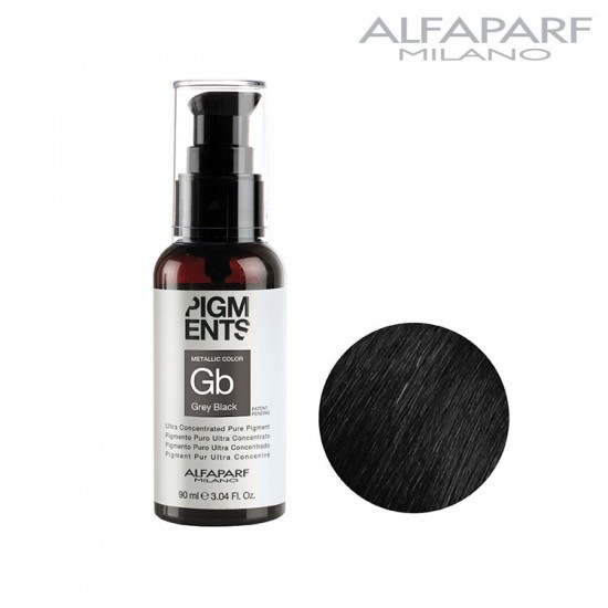 AlfaParf Pigments Grey Black pigments pelēki melna krāsa 90ml