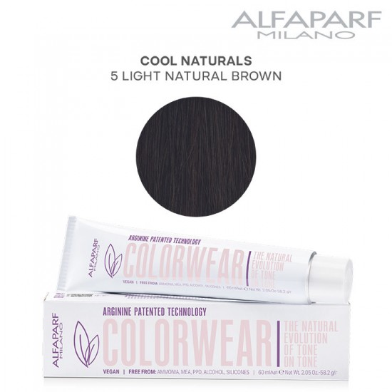 AlfaParf Color Wear краска для волос Cool Naturals 5 Light Natural Brown 60мл