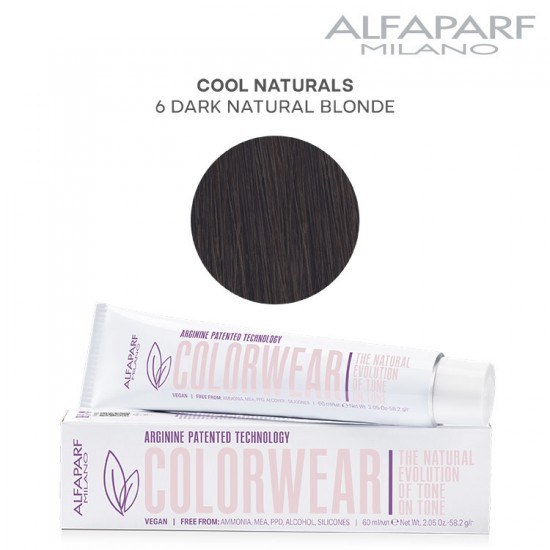 AlfaParf Color Wear краска для волос Cool Naturals 6 Dark Natural Blonde 60мл