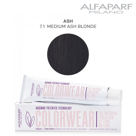 AlfaParf Color Wear matu krāsa Ash 7.1 Medium Ash Blonde 60ml