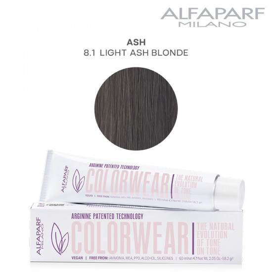 AlfaParf Color Wear matu krāsa Ash 8.1 Light Ash Blonde 60ml