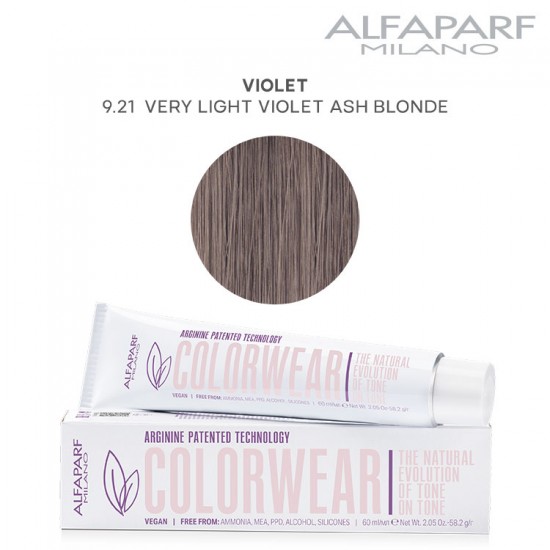 AlfaParf Color Wear matu krāsa Violet 9.21 Very Light Violet Ash Blonde 60ml