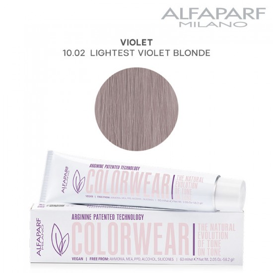 AlfaParf Color Wear краска для волос Violet 10.02 Lightest Violet Blonde 60мл