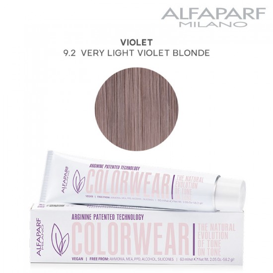 AlfaParf Color Wear matu krāsa Violet 9.2 Very Light Violet Blonde 60ml