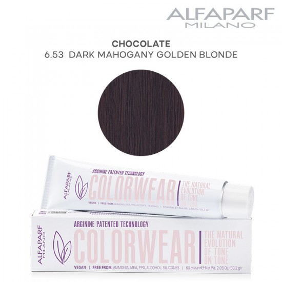 AlfaParf Color Wear краска для волос Chocolate 6.53 Dark Mahogany Golden Blonde 60мл