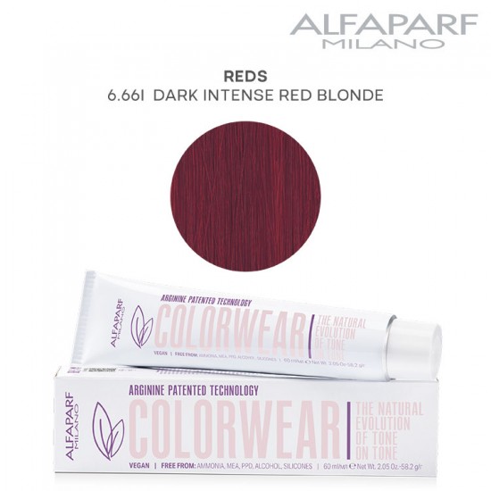 AlfaParf Color Wear краска для волос Reds 6.66i Dark Intense Red Blonde 60мл
