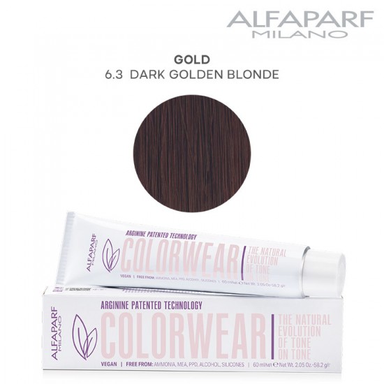 AlfaParf Color Wear краска для волос Gold 6.3 Dark Golden Blonde 60мл
