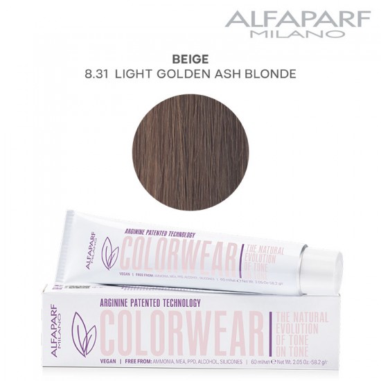 AlfaParf Color Wear краска для волос Beige 8.31 Light Golden Ash Blonde 60мл