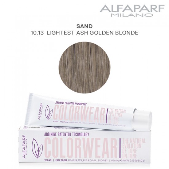 AlfaParf Color Wear краска для волос Sand 10.13 Lightest Ash Golden Blonde 60мл