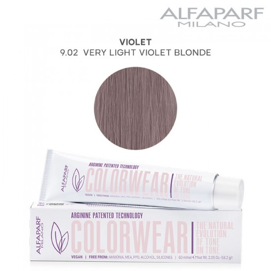 AlfaParf Color Wear краска для волос Violet 9.02 Very Light Violet Blonde 60мл