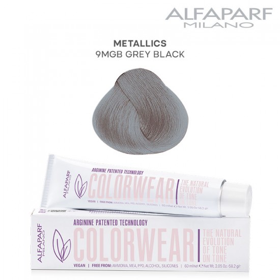 AlfaParf Color Wear краска для волос Metallics Grey Black 9mgb 60мл