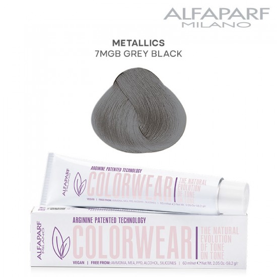 AlfaParf Color Wear краска для волос Metallics Grey Black 7mgb 60мл