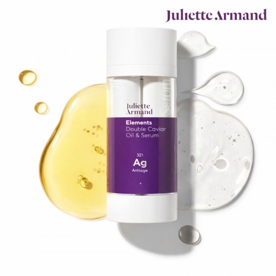 Juliette Armand Elements Ag 321 Double Caviar Oil and Serum divpakāpju kopšanas sistēma 15ml+15ml
