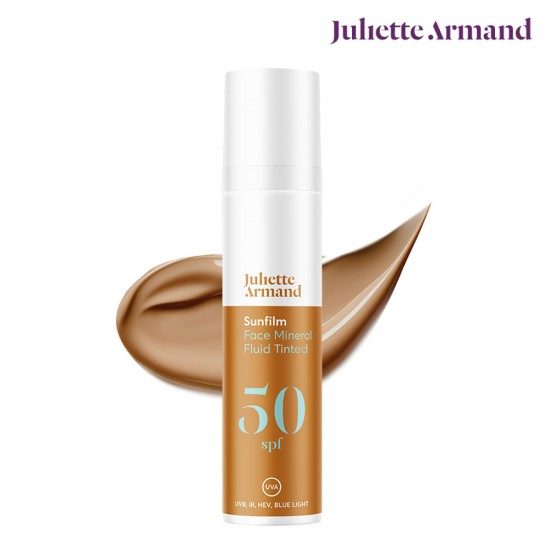 Juliette Armand Sunfilm Face Mineral Fluid Tinted SPF50 солнцезащитный крем для лица с лёгким тоном и 100% минеральными фильтрами 40мл