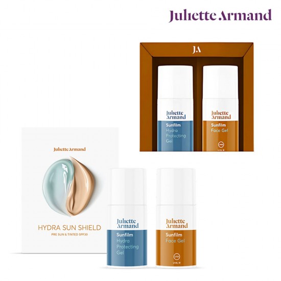 Juliette Armand Sunfilm Hydra Sun Shield Kit Pre Sun gel 15ml and Face gel  SPF30 15ml