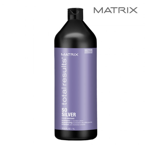 Matrix Total Results So Silver šampūns dzeltenā apakštoņa neitralizēšanai 1L