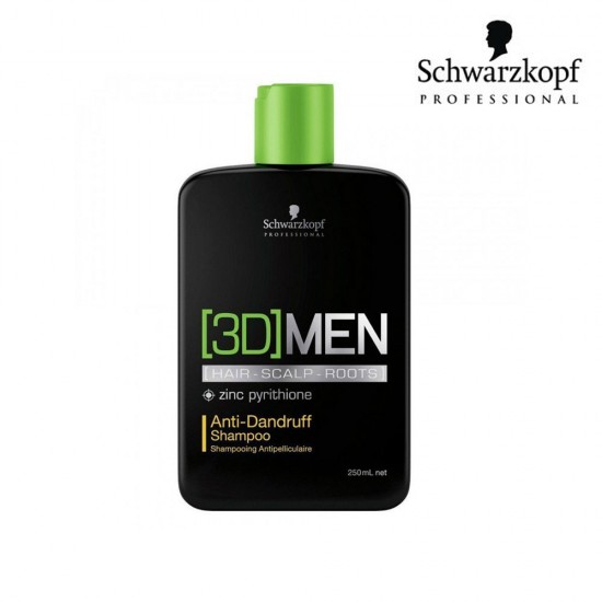 Schwarzkopf Pro 3D Men Anti-Dandruff pretblaugznu šampūns 250ml Schwarzkopf Pro 3D Men Anti-Dandruff pretblaugznu šampūns 250ml