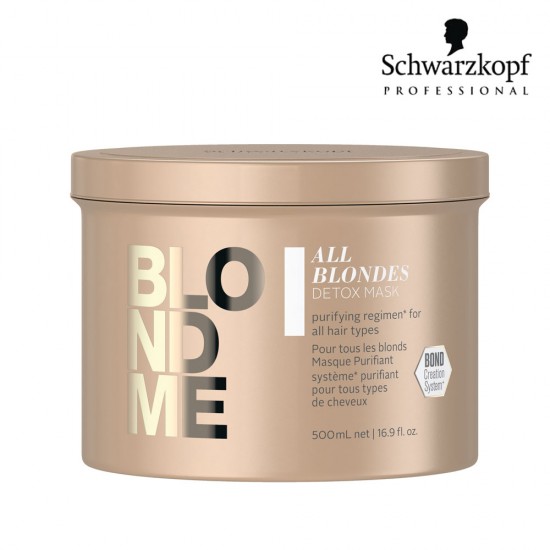 Schwarzkopf Pro BlondMe All Blondes Detox attīroša maska blondiem matiem 500ml