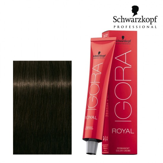 Schwarzkopf Pro Igora Royal 4-63 vidēji brūns matētas šokolādes tonis 60ml Schwarzkopf Pro Igora Royal 4-63 vidēji brūns matētas šokolādes tonis 60ml