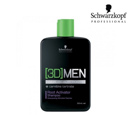 Schwarzkopf Pro 3D Men Root Activator saknes aktivizējošs šampūns 250ml Schwarzkopf Pro 3D Men Root Activator saknes aktivizējošs šampūns 250ml