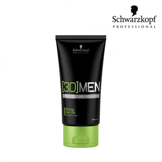 Schwarzkopf Pro 3D Men Strong Hold Gel stipras fiksācijas želeja 150ml Schwarzkopf Pro 3D Men Strong Hold Gel stipras fiksācijas želeja 150ml