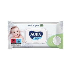 Aura Baby Wet wipes for children with a cap 100pcs.