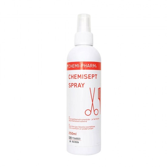 Chemi-Pharm Chemisept Spray dezinfekcijas līdzeklis kosmētikas instrumentiem un piederumiem 250ml