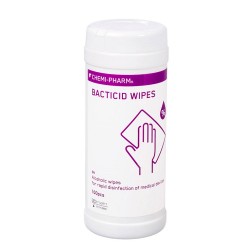 Chemi-Pharm Bacticid Wipes alcoholic wipes for rapid disinfection of medical devices 100pcs Chemi-Pharm Bacticid Wipes alcoholic wipes for rapid disinfection of medical devices 100pcs