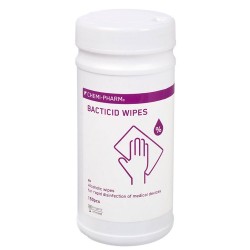 Chemi-Pharm Bacticid Wipes alcoholic wipes for rapid disinfection of medical devices 150pcs Chemi-Pharm Bacticid Wipes alcoholic wipes for rapid disinfection of medical devices 150pcs