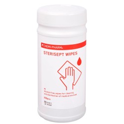 Chemi-Pharm Sterisept Wipes alcohol-free wipes for cleaning and disinfection of medical devices 200pcs Chemi-Pharm Sterisept Wipes alcohol-free wipes for cleaning and disinfection of medical devices 200pcs