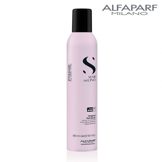 AlfaParf Semi Di Lino Style&Care Original Hairspray stipras fiksācijas matu laka 300ml