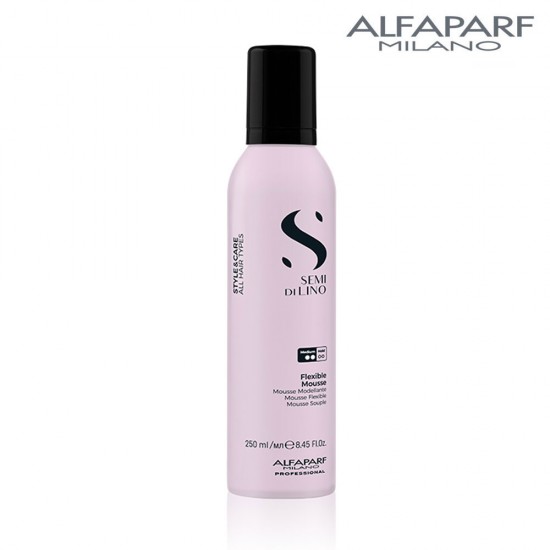 AlfaParf Semi Di Lino Style&Care Flexible Mousse putas ar vidēju fiksāciju matu apjomam 250ml