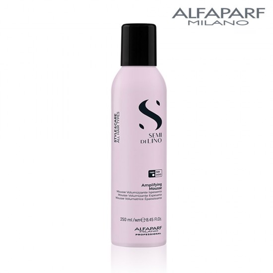 AlfaParf Semi Di Lino Style&Care Amplifying Mousse putas ar vieglu fiksāciju matu apjomam 250ml