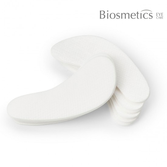 Biosmetics защитные бумажные накладки для век вощеные 100шт