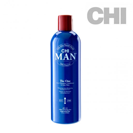 CHI Man The One 3in1 šampūns, kondicionieris & dušas gēls 355ml