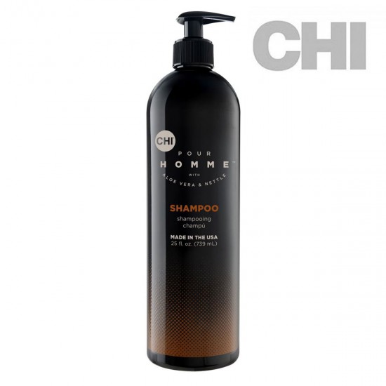 CHI Pour Homme Shampoo maigi attīrošs šampūns 739ml