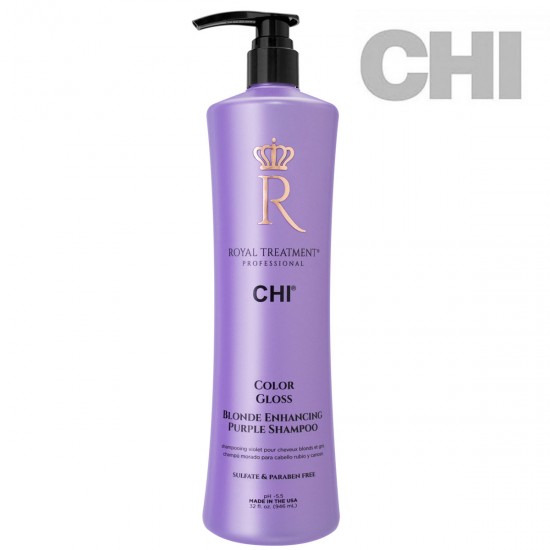 CHI Royal Treatment Color Gloss Blonde Enhancing Purple šampūns blondiem matiem 946ml