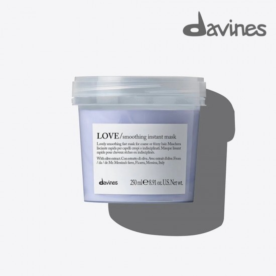 Davines Love Smoothing izlīdzinoša maska maigi izlīdzina viļņainus matus 250ml