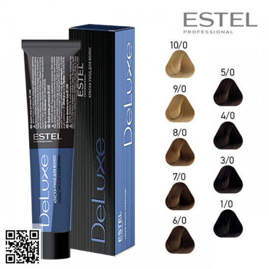 Estel DeLuxe 1/0 краска-уход для волос 60мл