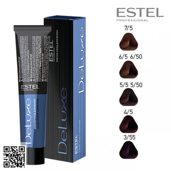 Estel DeLuxe 6/50 krāsa-kopšana matiem 60ml