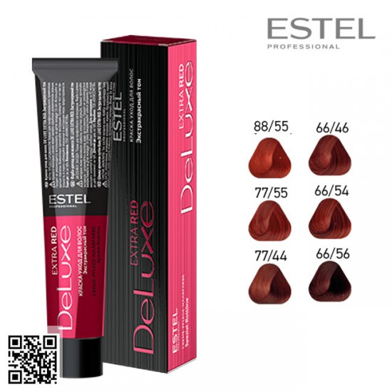 Estel DeLuxe Extra Red 88/55 krāsa-kopšana matiem 60ml