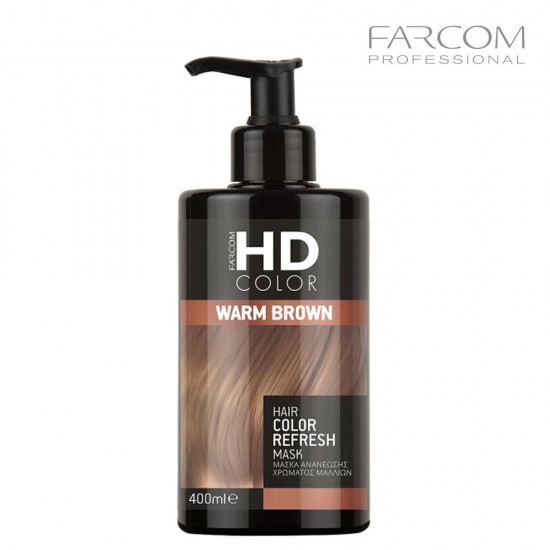 Farcom HDCOLOR Warm Brown krāsu uzlabošanas matu maska 400ml