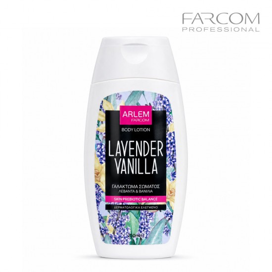 Farcom Arlem Lavender Vanilla mitrinošs ķermeņa losjons ar prebiotikām un vitamīnu kompleksu 250ml